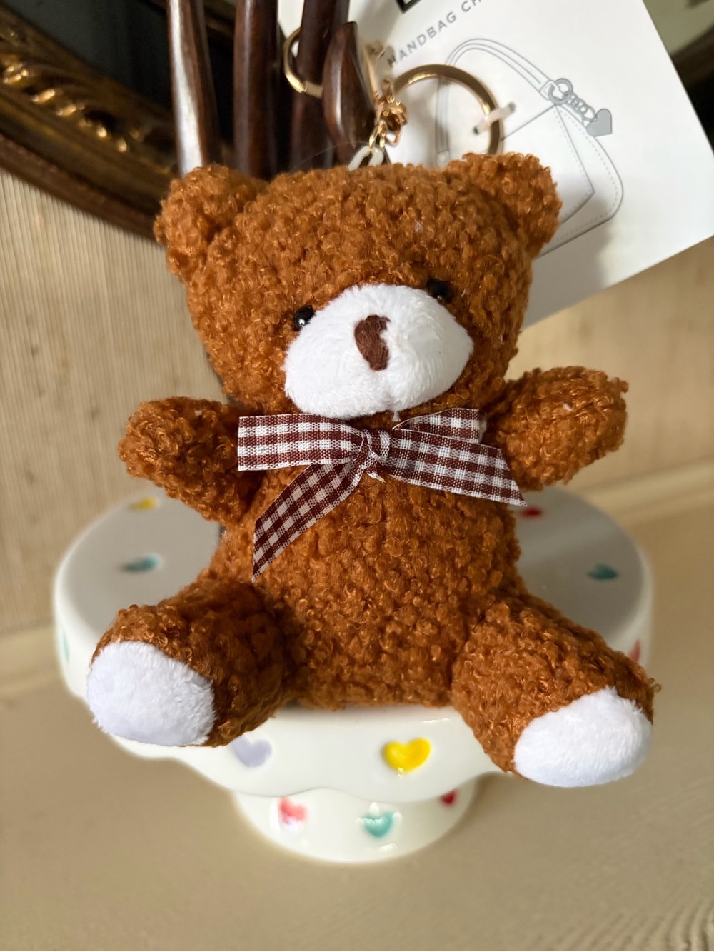 Brass Plum Bear Bag Charm Nwt - Picture 3 of 4